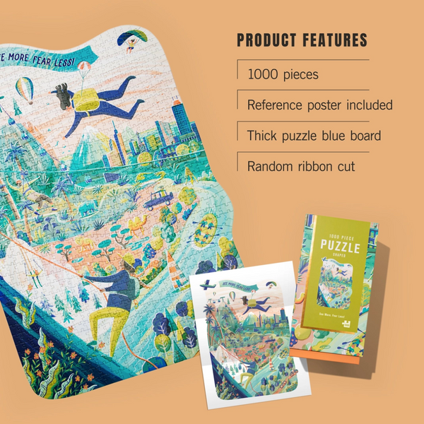 See More Fear Less Puzzle: 1000 Piece - Freshie & Zero Studio Shop