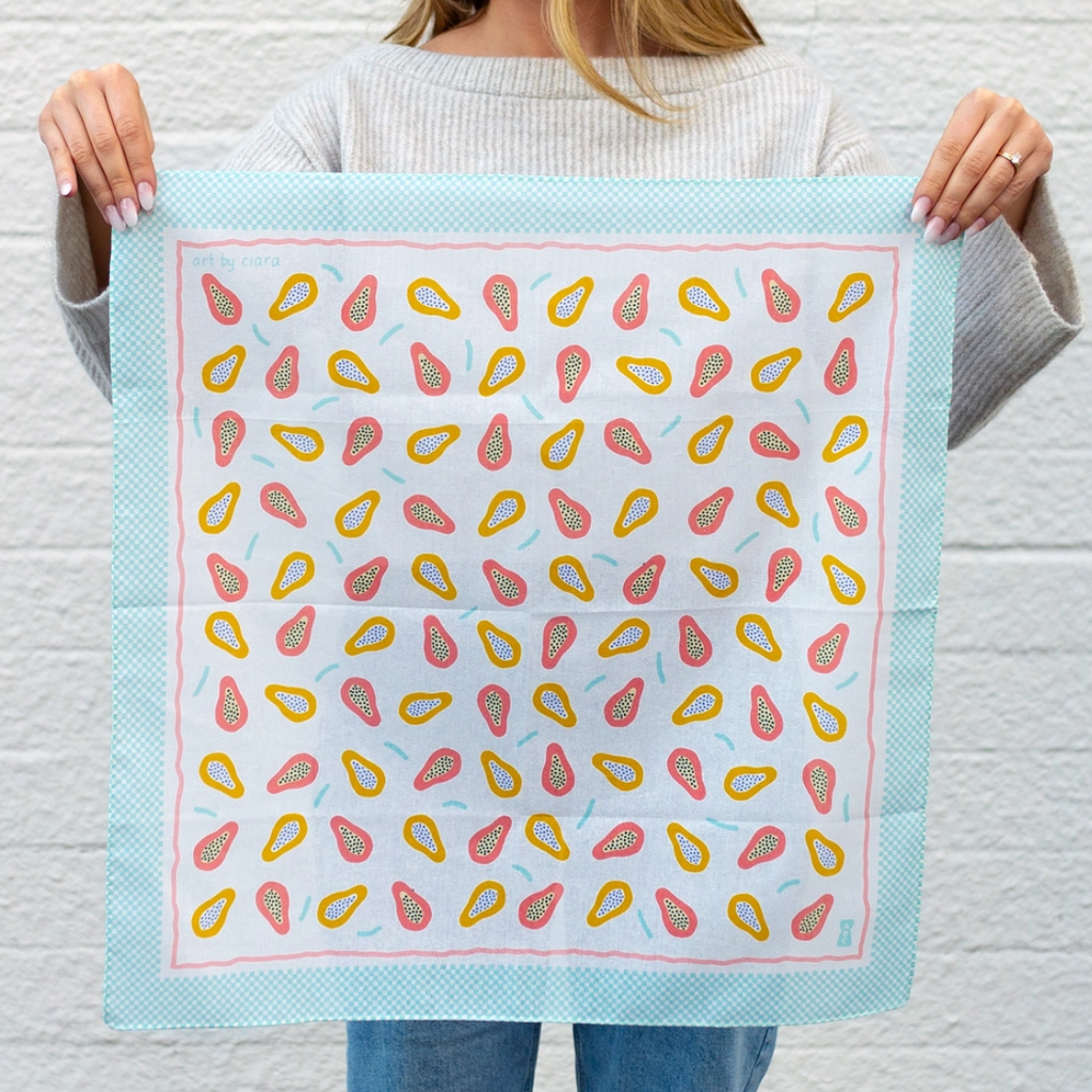 Papaya Bandana - Art by Ciara - Freshie & Zero Studio Shop
