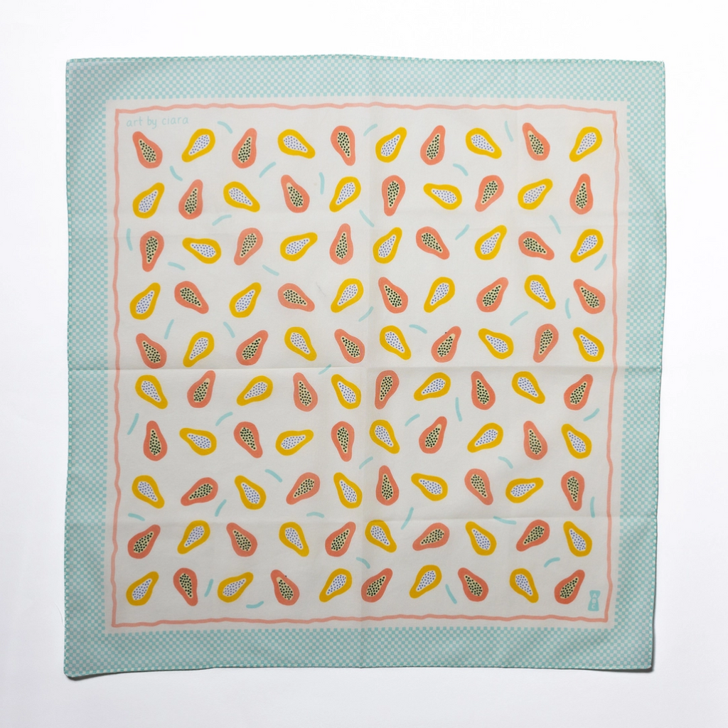 Papaya Bandana - Art by Ciara - Freshie & Zero Studio Shop