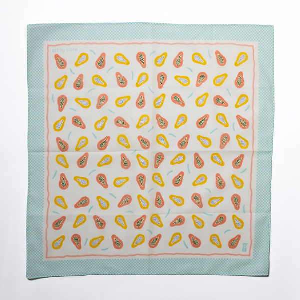 Papaya Bandana - Art by Ciara - Freshie & Zero Studio Shop