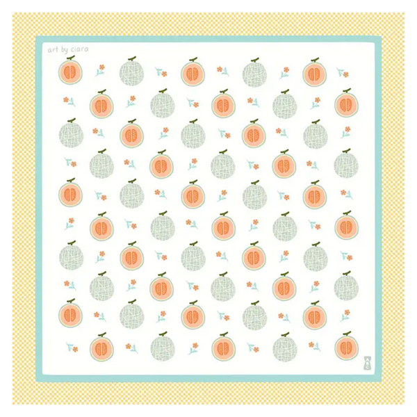 Cantaloupe Bandana - Art by Ciara - Freshie & Zero Studio Shop