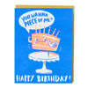 Punny Piece of Cake Letterpress Birthday Card - Freshie & Zero Studio Shop