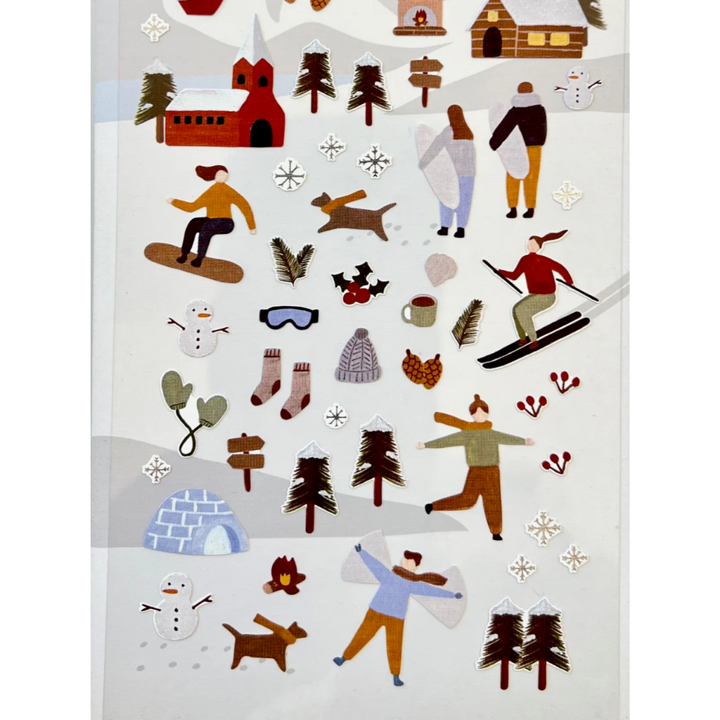 Midwinter Ski Lodge Sticker Sheet - Freshie & Zero Studio Shop