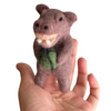 Hippo Finger Puppet - Freshie & Zero Studio Shop