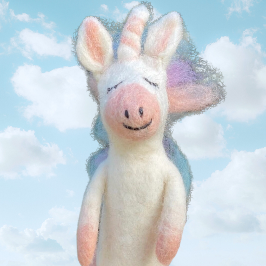Unicorn Finger Puppet - Freshie & Zero Studio Shop