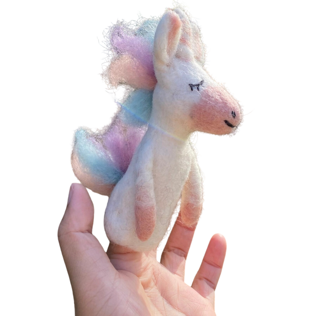 Unicorn Finger Puppet - Freshie & Zero Studio Shop
