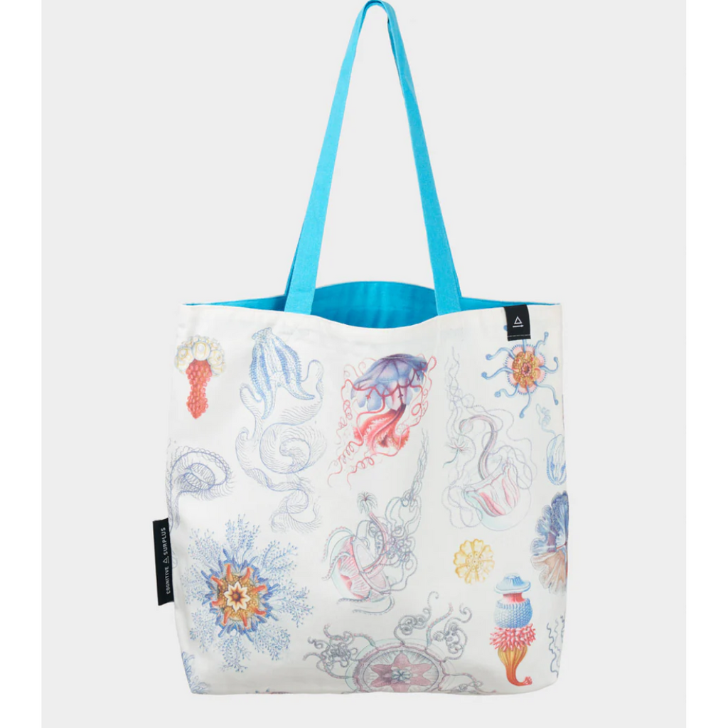 Haeckel Jellyfish Reversible Canvas Tote Bag - Freshie & Zero Studio Shop