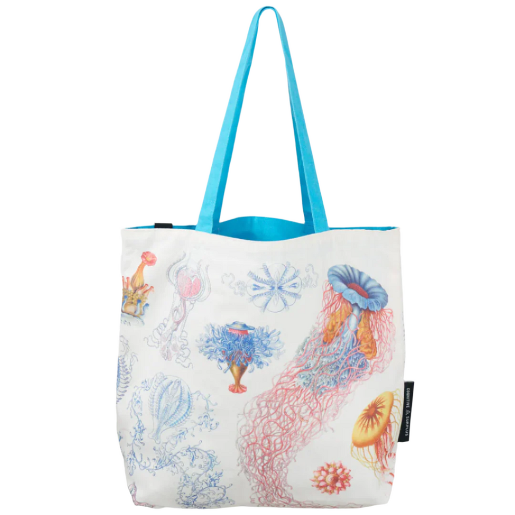 Haeckel Jellyfish Reversible Canvas Tote Bag - Freshie & Zero Studio Shop