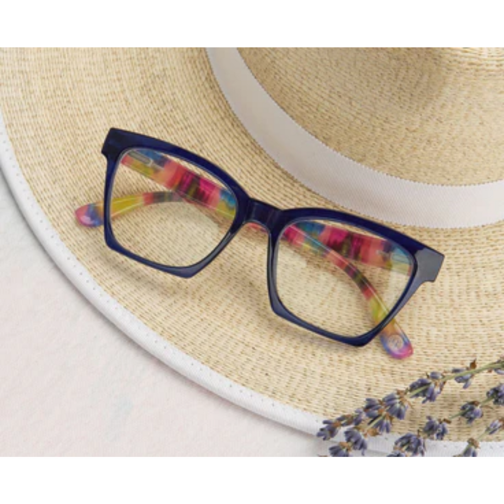 Peepers Reading Glasses: Maisie Blue/Ikat - Freshie & Zero Studio Shop