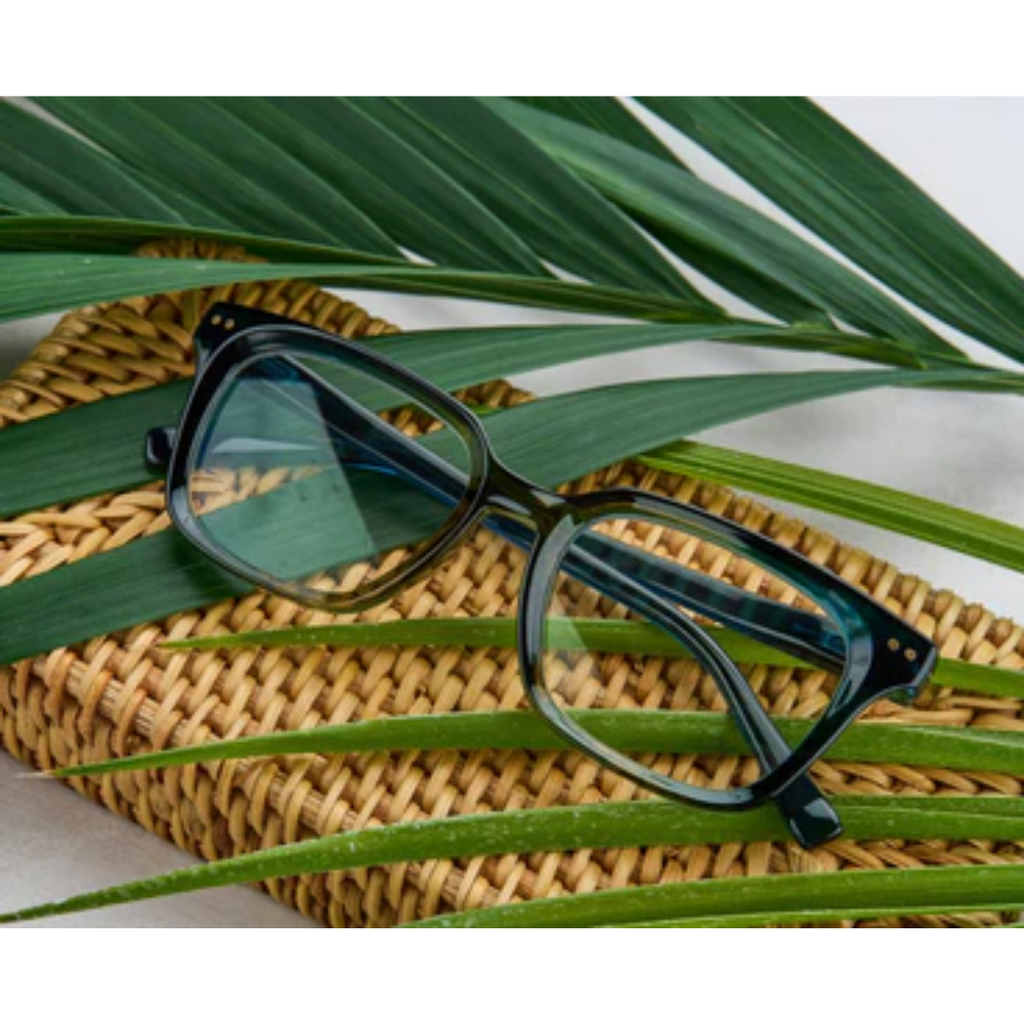 Peepers Reading Glasses: Tiki Green - Freshie & Zero Studio Shop