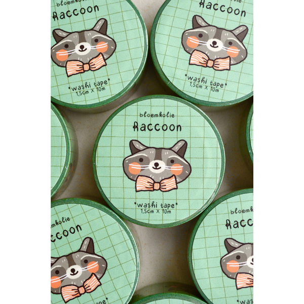 Raccoon Washi Tape - Freshie & Zero Studio Shop