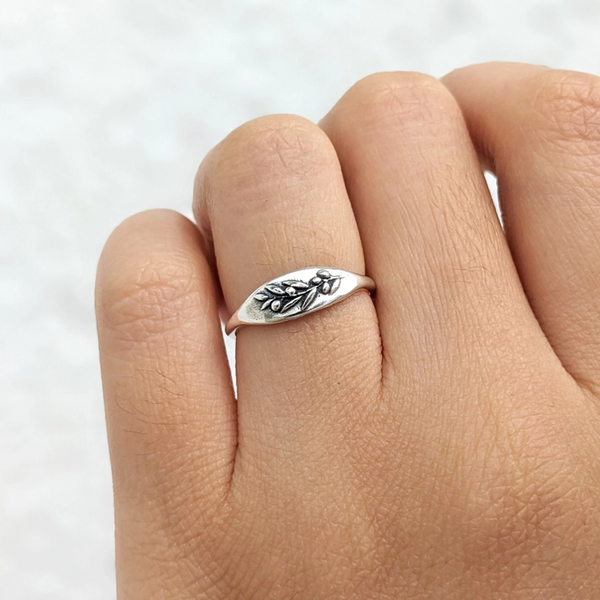 Olive Branch Sterling Silver Handmade Ring - Marmalade Jewelry - Freshie & Zero Studio Shop
