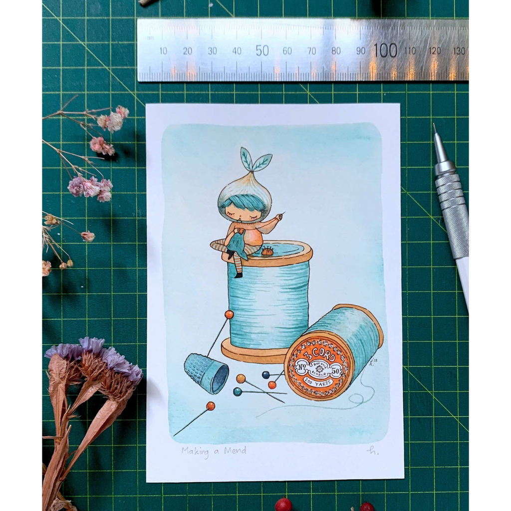 Making a Mend Mini Print - Freshie & Zero Studio Shop