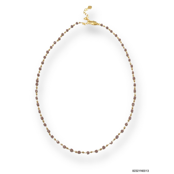 Ivy Square Lilac Beaded Short Necklace - Freshie & Zero Studio Shop