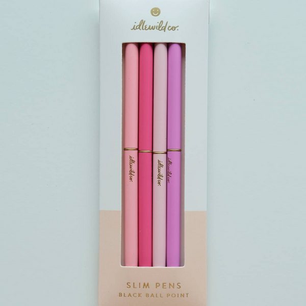 Slim Pens Set of Four - Pretty in Pink - Freshie & Zero Studio Shop