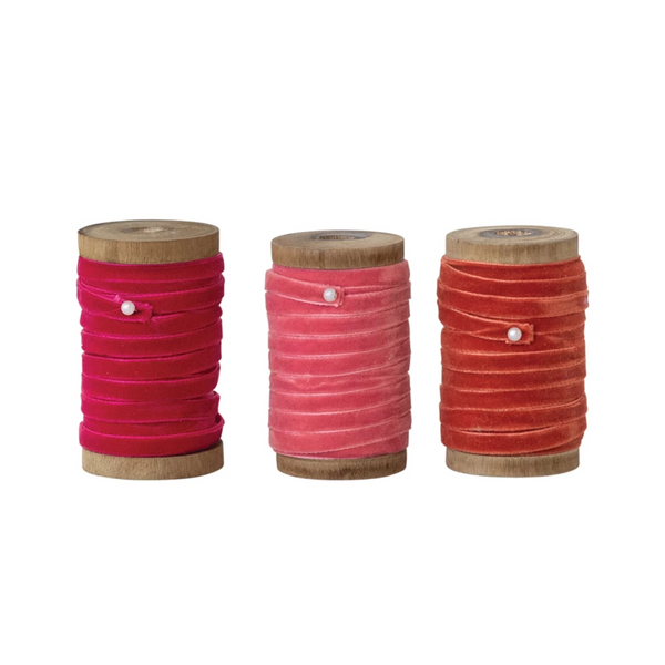 Luxury Velvet Ribbon | Shades of Pink | 10 Yards - Freshie & Zero Studio Shop