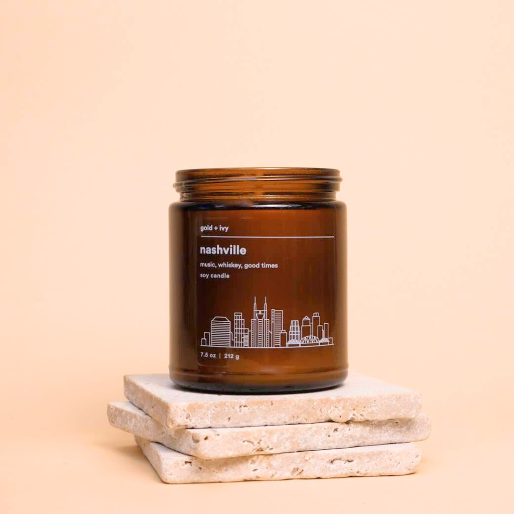 Nashville Soy Candle by Gold + Ivy - 7.5 oz - Freshie & Zero Studio Shop