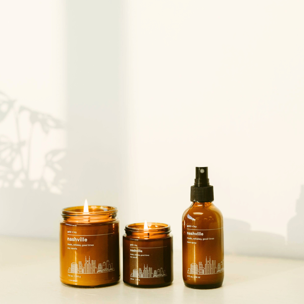 Mini Nashville Soy Candle by Gold + Ivy - 3.5 oz - Freshie & Zero Studio Shop