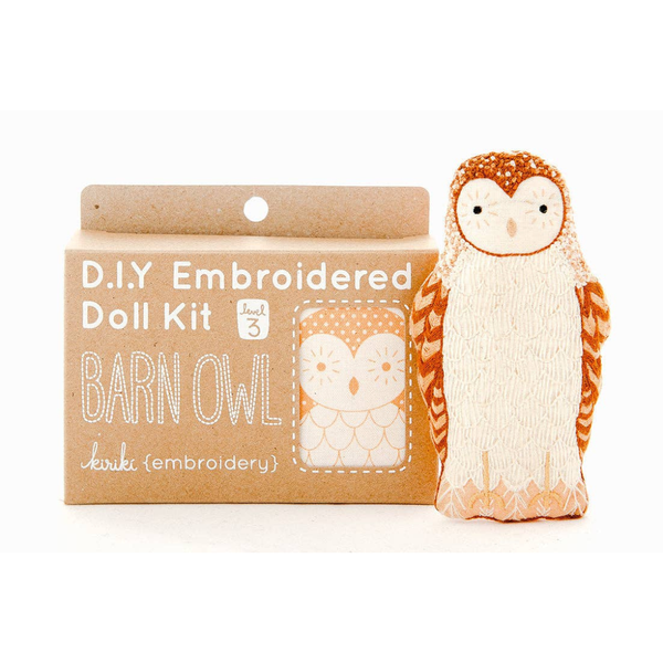 Embroidery Mini Plush Kit, Barn Owl - Level 3 - Freshie & Zero Studio Shop