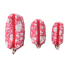 Pink Floral Cotton Voile Quilted Zip Pouch - Freshie & Zero Studio Shop