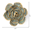 Ceramic Wall Flower: 4.5" Pale Blue English Rose - Freshie & Zero Studio Shop