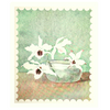 White Orchid In Water Risograph Art Print - 10x12 - Freshie & Zero Studio Shop