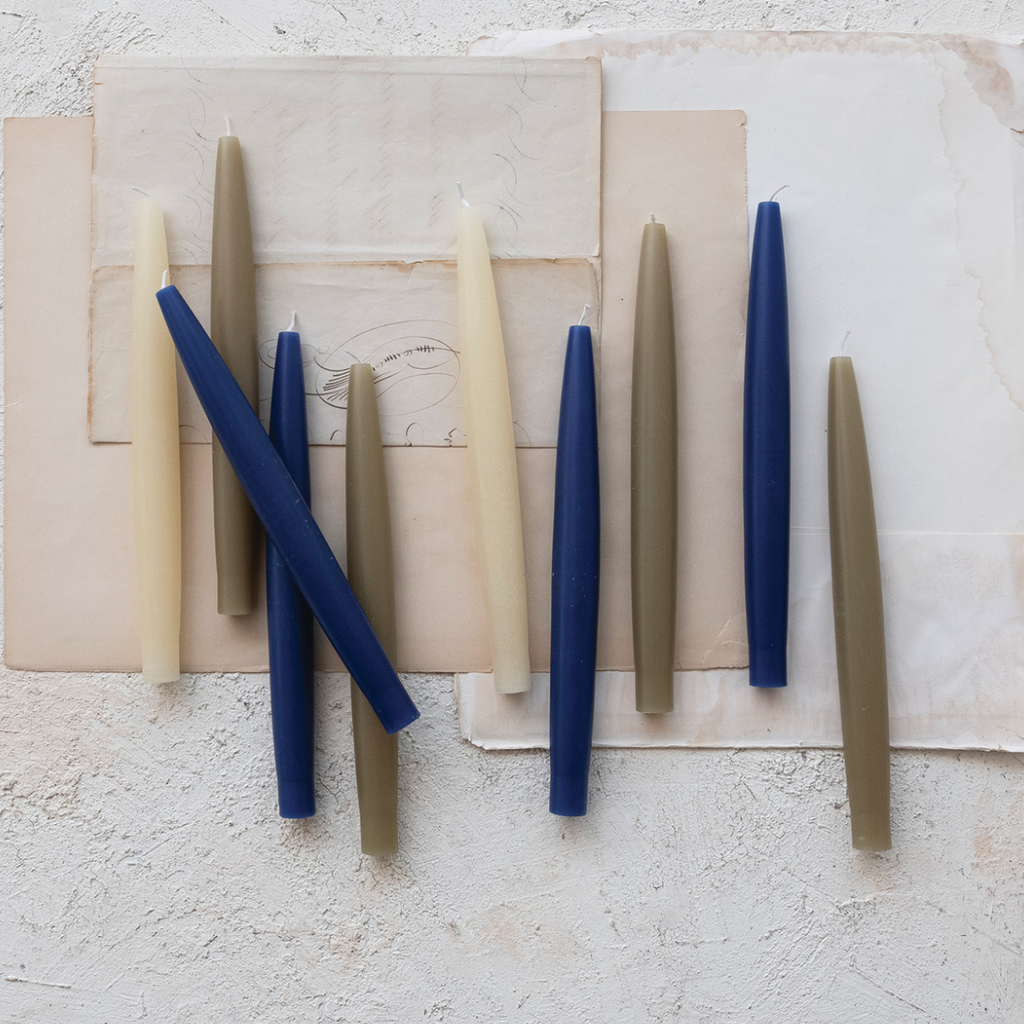 10" Taper Candles Set of 2: Muted Olive - Freshie & Zero Studio Shop