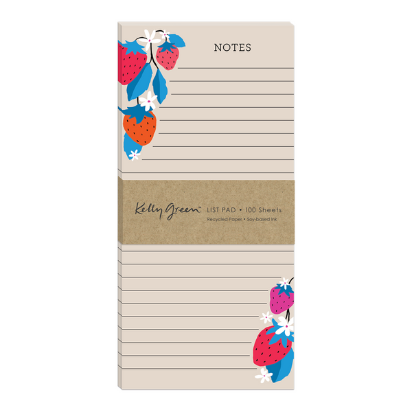 Fruit Market Strawberries Magnetic List Pad - Freshie & Zero Studio Shop