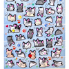 Kawaii French Bulldog Puffy Sticker Set - Freshie & Zero Studio Shop