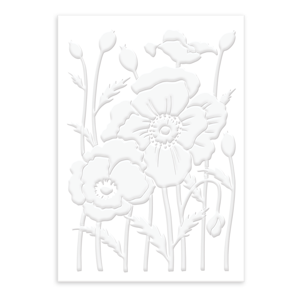 Boxed Note Cards: Embossed Poppies - Freshie & Zero Studio Shop