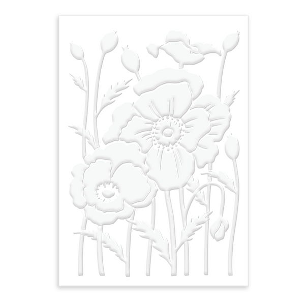 Boxed Note Cards: Embossed Poppies - Freshie & Zero Studio Shop