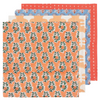 Gather Orange Flowers Block Print Napkins - Set of 4 - Freshie & Zero Studio Shop
