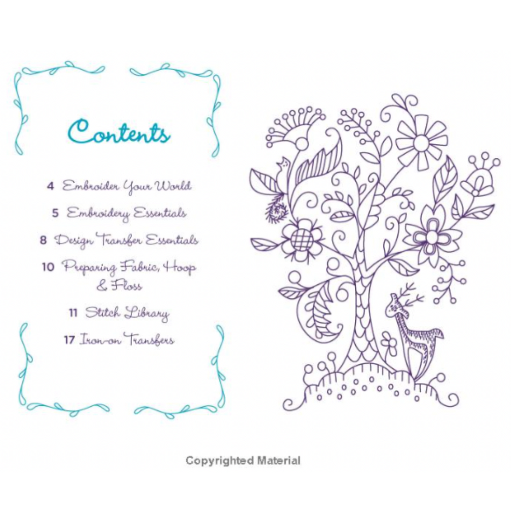 Doodle Stitching Embroidery Pattern Transfer Book - Freshie & Zero Studio Shop