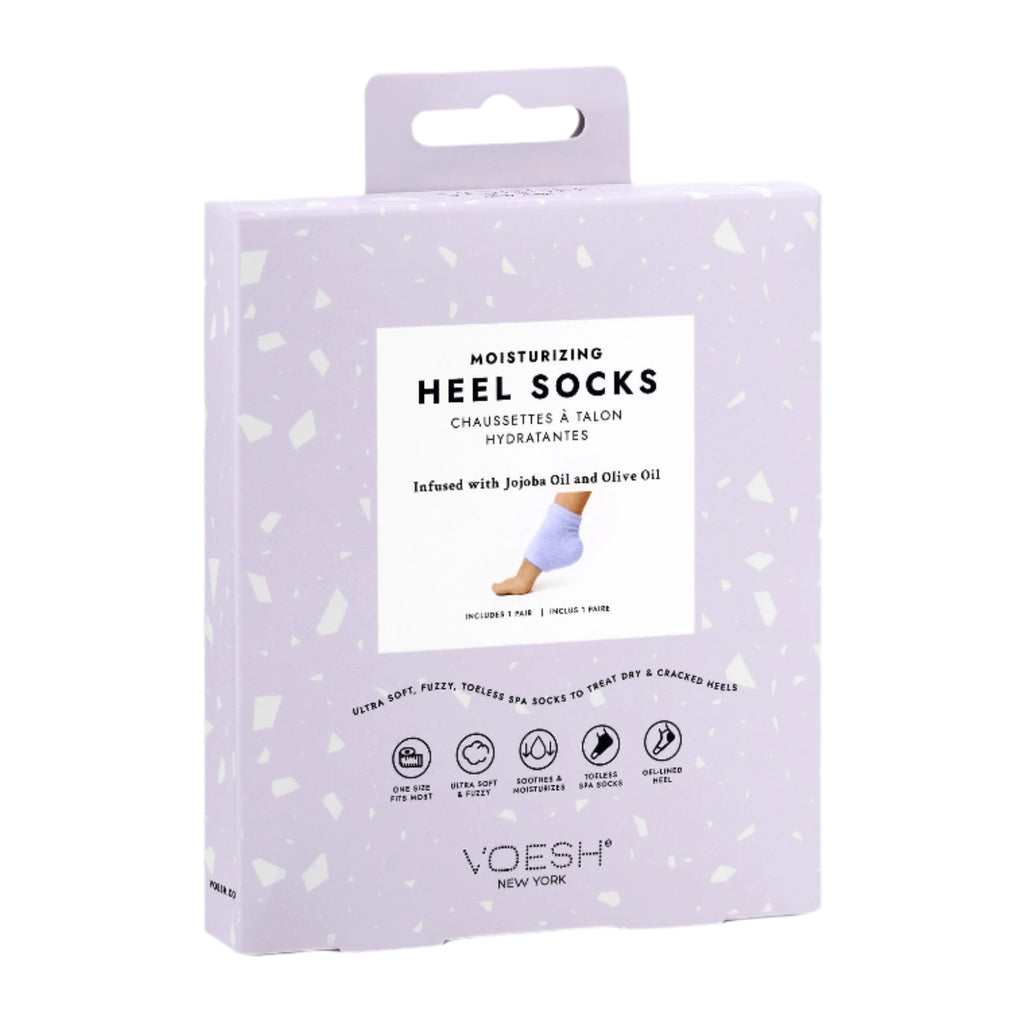 Moisturizing Heel Socks Purple: Infused with Olive + Jojoba Oils - Freshie & Zero Studio Shop
