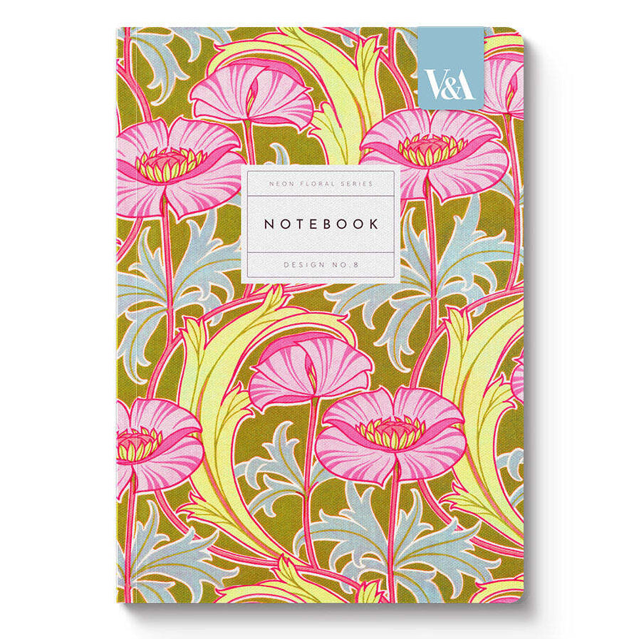 Neon Poppies Lined Paperback Notebook - Freshie & Zero Studio Shop