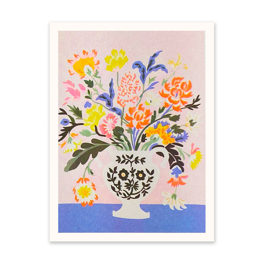 Modern Dutch Flowers Riso Print (6x8) (10939) - Freshie & Zero Studio Shop