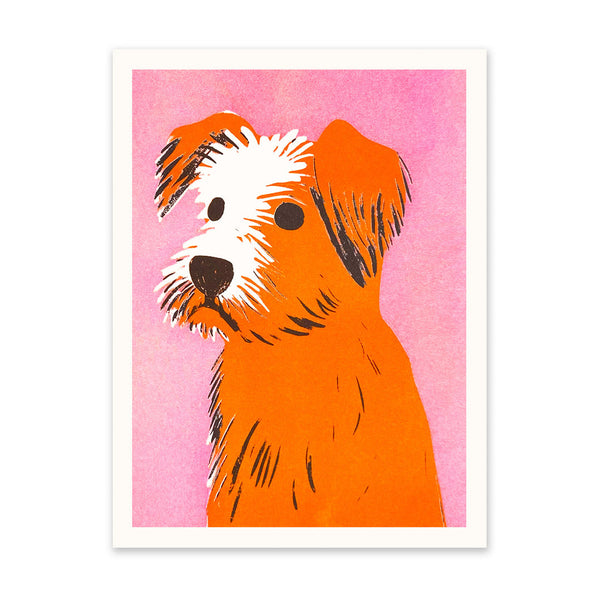 Mid Century Dog 2 Riso Print (6x8) (11218) - Freshie & Zero Studio Shop