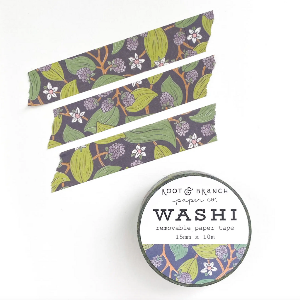 Root & Branch Washi Tape: Wild Blackberry - Freshie & Zero Studio Shop
