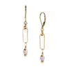 Gold Argan Drop Earrings - lilac + cream - Freshie & Zero Studio Shop