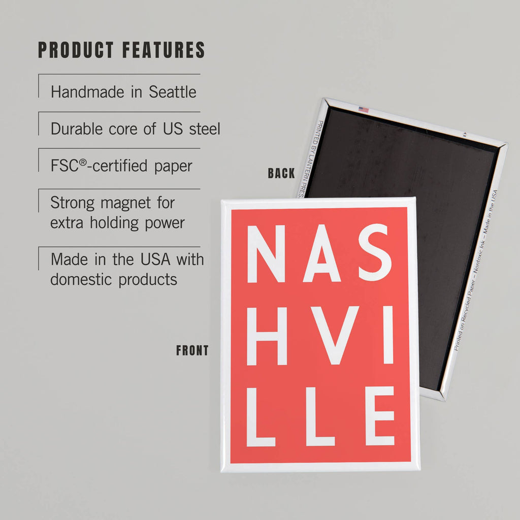 Tomato Red Nashville Magnet - Freshie & Zero Studio Shop