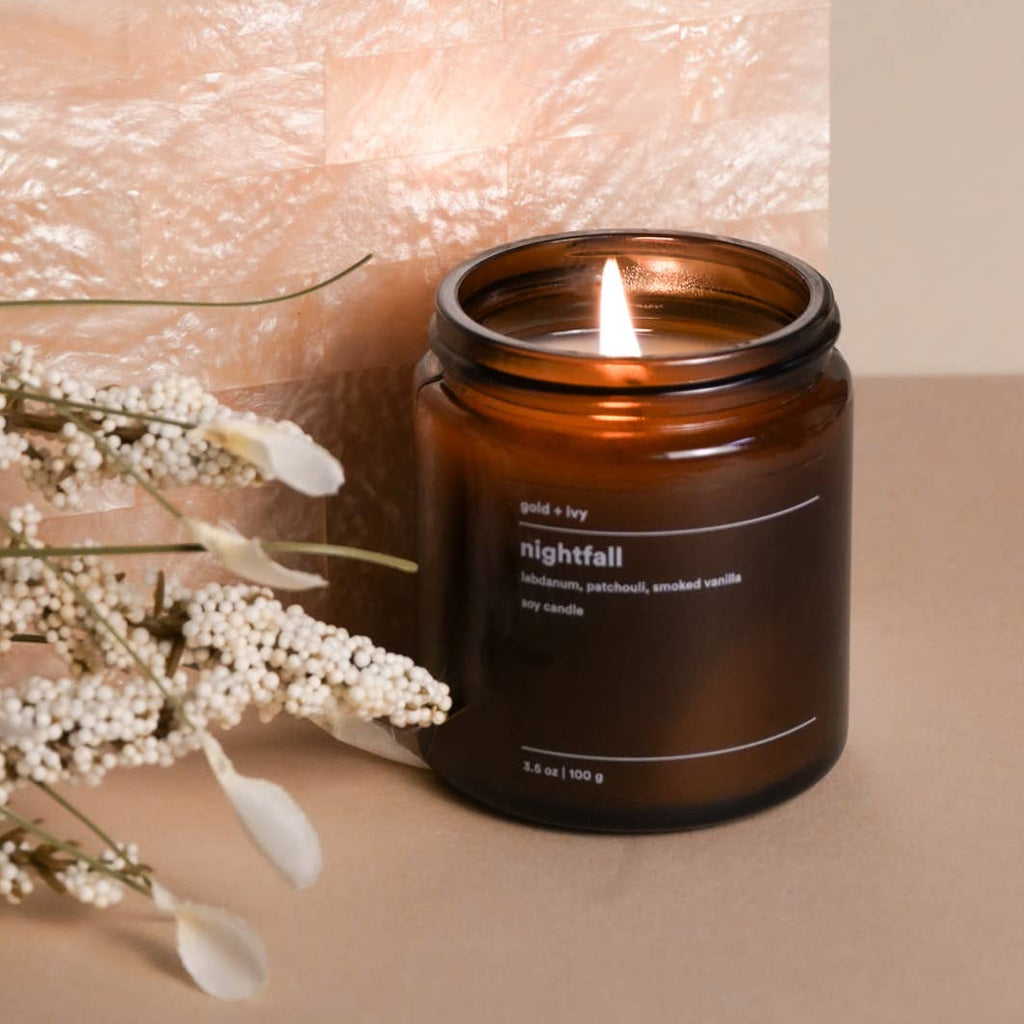 Nightfall Soy Candle by Gold + Ivy - 7.5 oz. - Freshie & Zero Studio Shop