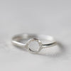 Diamond Dusted Open Circle Silver Ring - Freshie & Zero Studio Shop