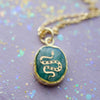 Emerald Snake Gemstone Symbol Necklace by Jill Makes - Freshie & Zero Studio Shop