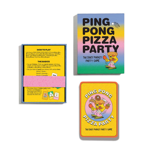 Ping Pong Pizza Party: The Crazy Phrazy Party Game - Freshie & Zero Studio Shop