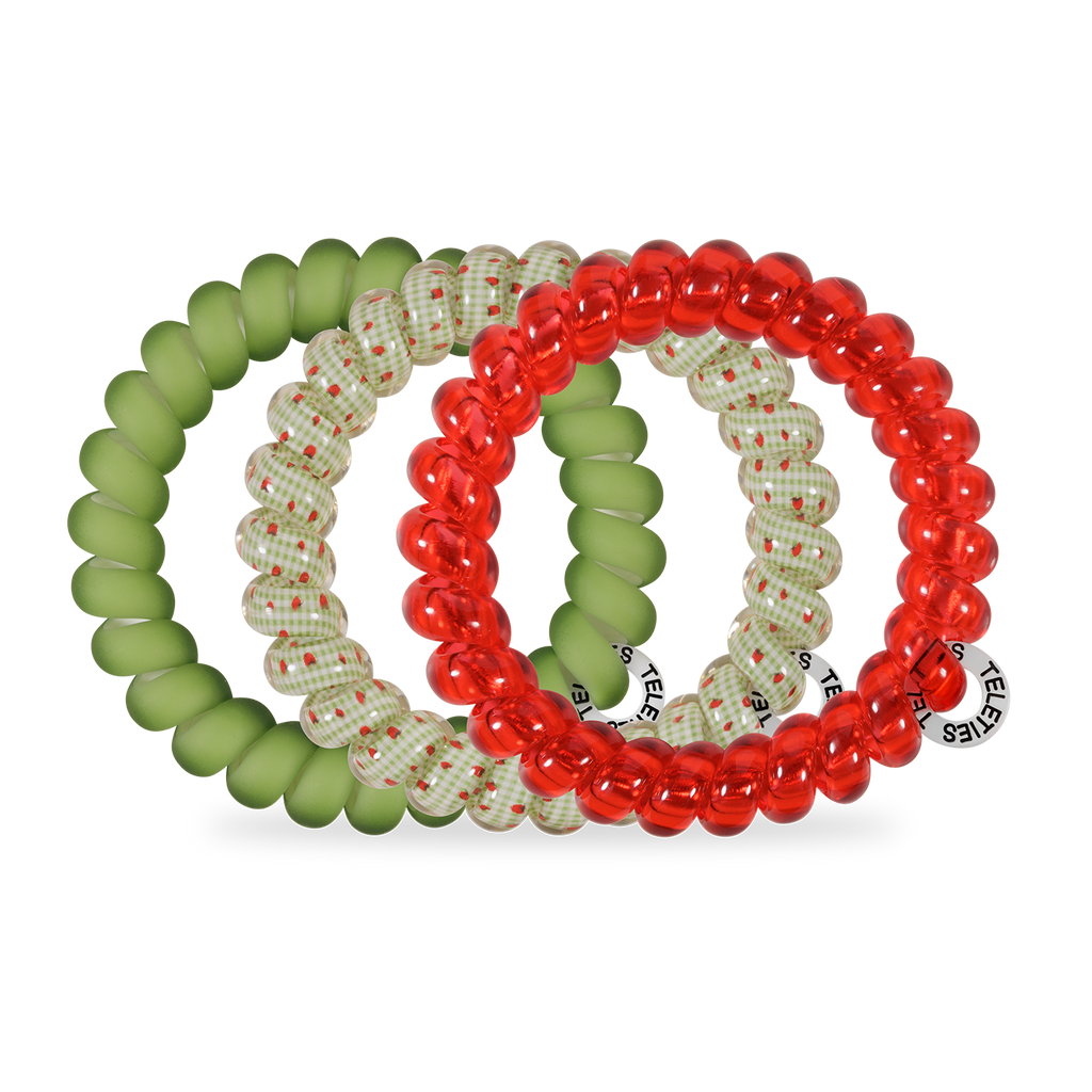 Locally Grown Tomato Red Teleties Hair Ties - Freshie & Zero Studio Shop