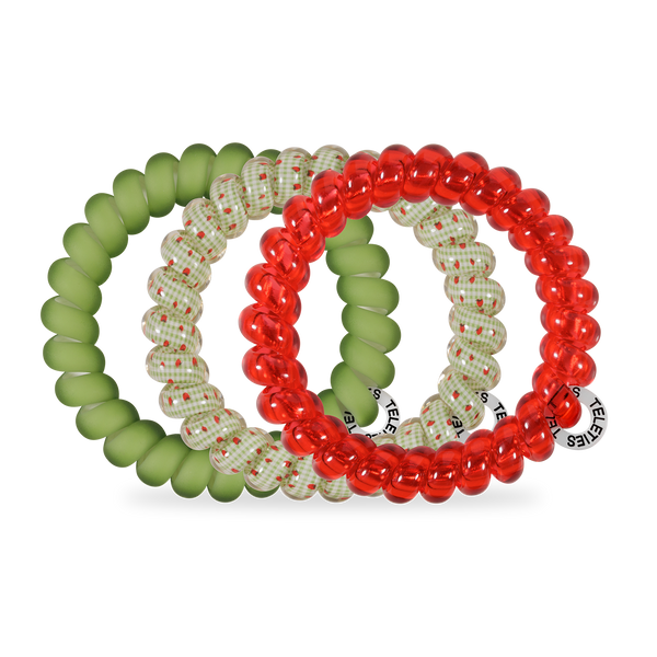 Locally Grown Tomato Red Teleties Hair Ties - Freshie & Zero Studio Shop