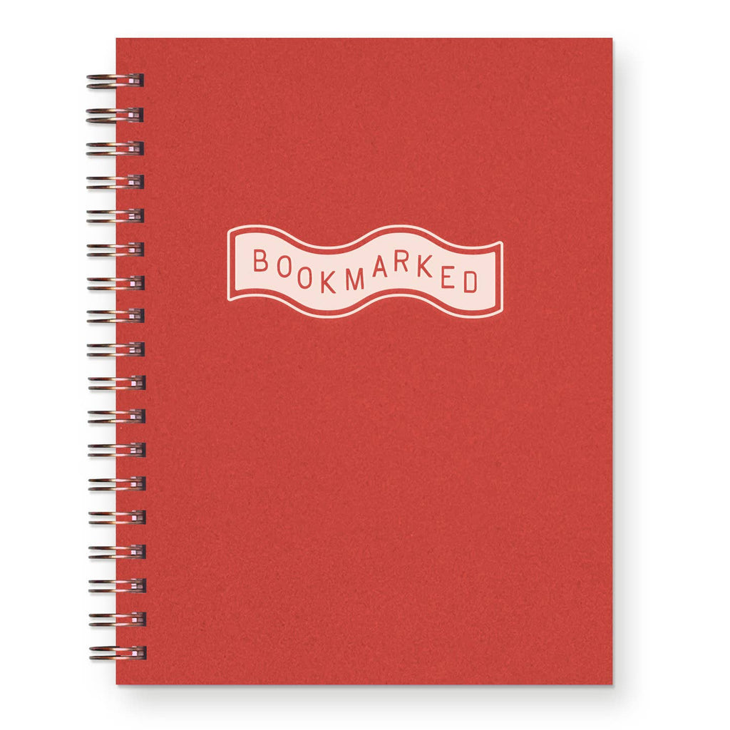 Red Bookmarked Book Log Journal - Freshie & Zero Studio Shop