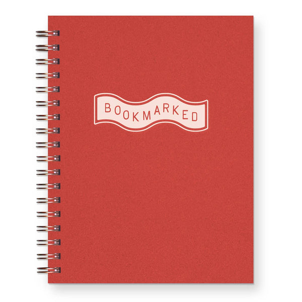 Red Bookmarked Book Log Journal - Freshie & Zero Studio Shop