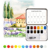 Watercolor Pocket Set of 12 with Brush: Essential - Freshie & Zero Studio Shop