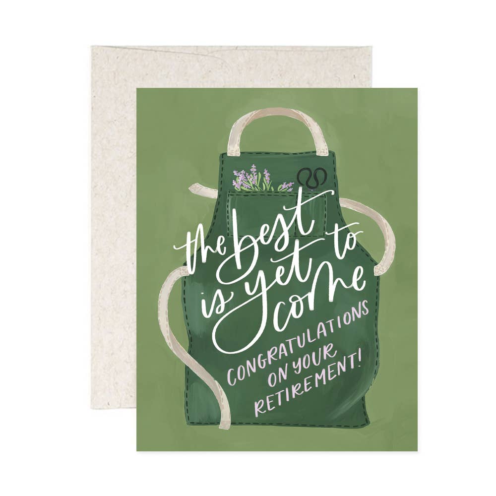 Retirement Apron Greeting Card - Freshie & Zero Studio Shop